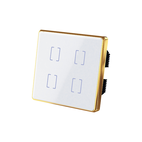 flona-gold-white-4 کلید لمسی چهار پل مایا سری فلونا - سفید - تصویر 1